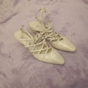 Donald J. Pliner Beige Strappy Heels